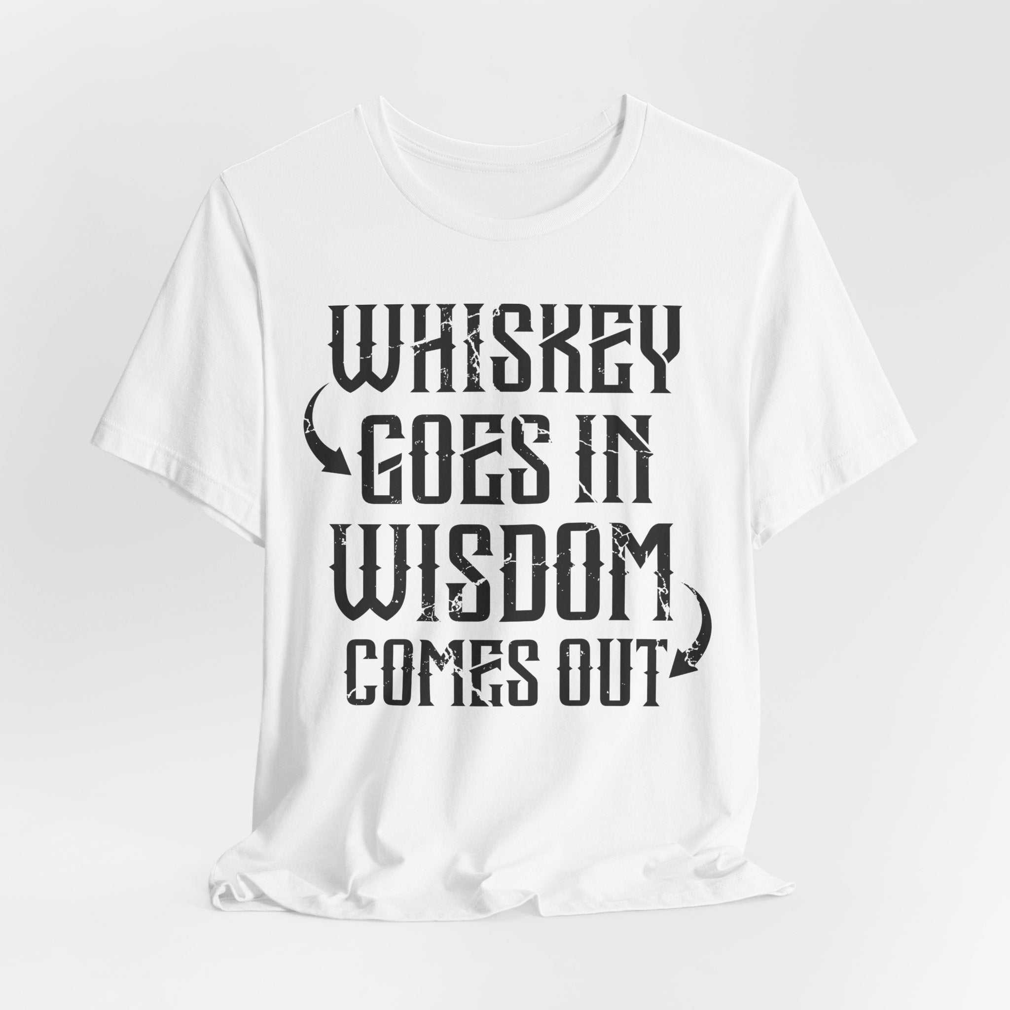 Whiskey Goes In, Wisdom Comes Out Premium CrewneckTee