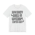 Whiskey Goes In, Wisdom Comes Out Premium CrewneckTee