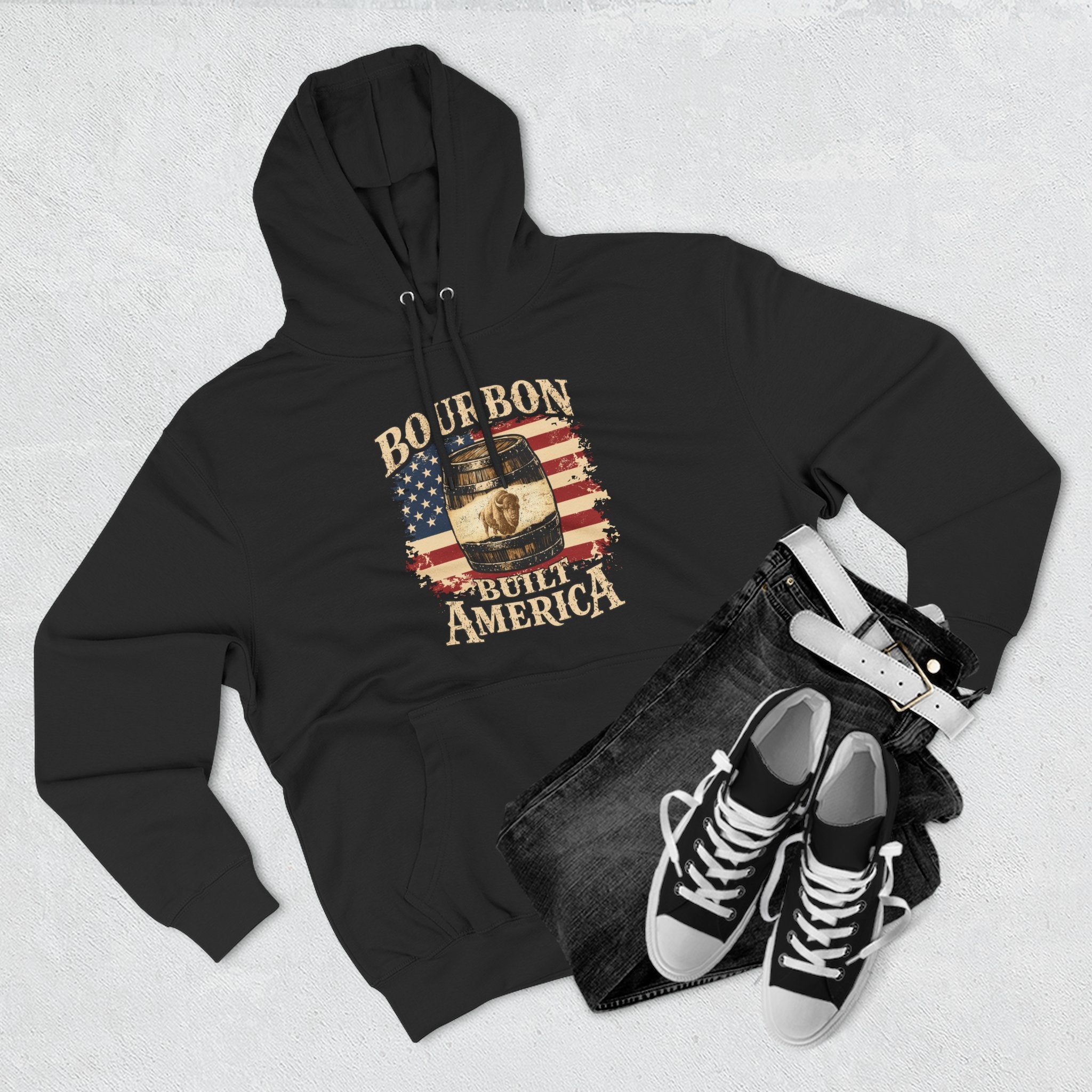 Bourbon Built America Premium Hoodie
