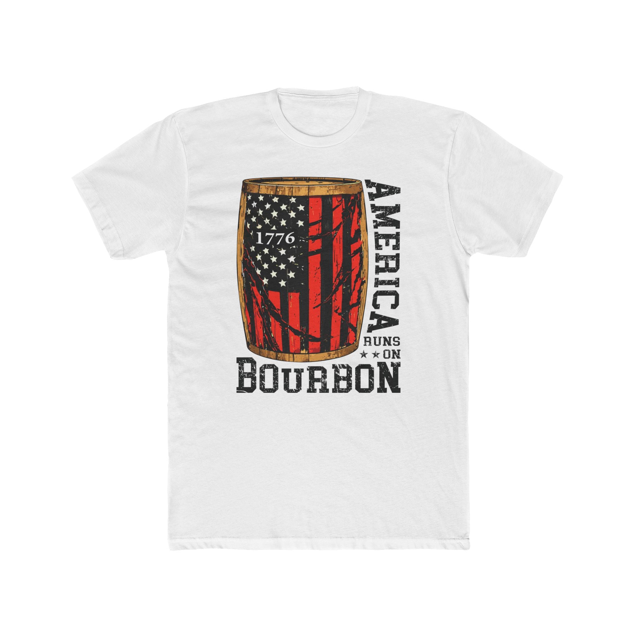 America Runs On Bourbon 1776 Premium Tee