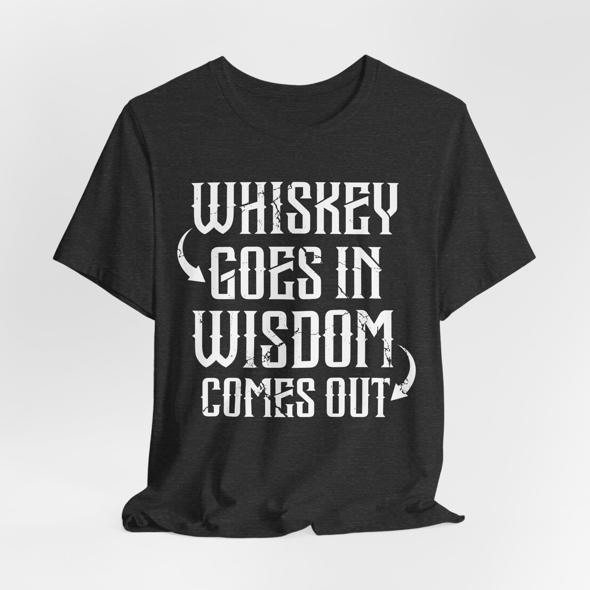 Whiskey Goes In, Wisdom Comes Out Premium CrewneckTee