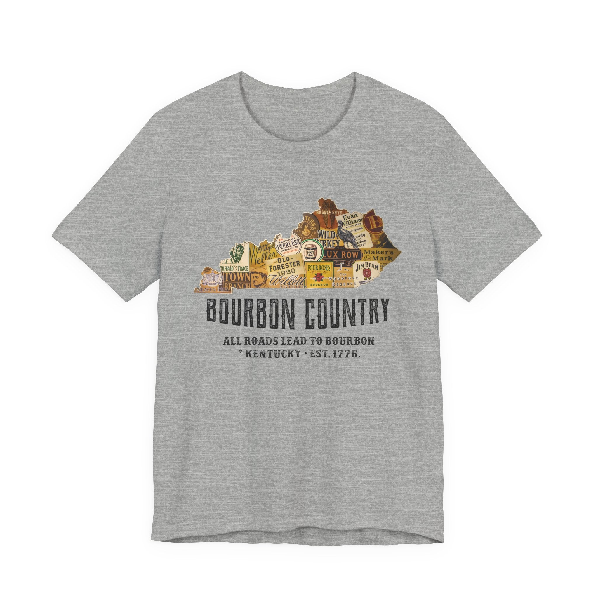 All Roads Lead to Bourbon Premium CrewneckTee