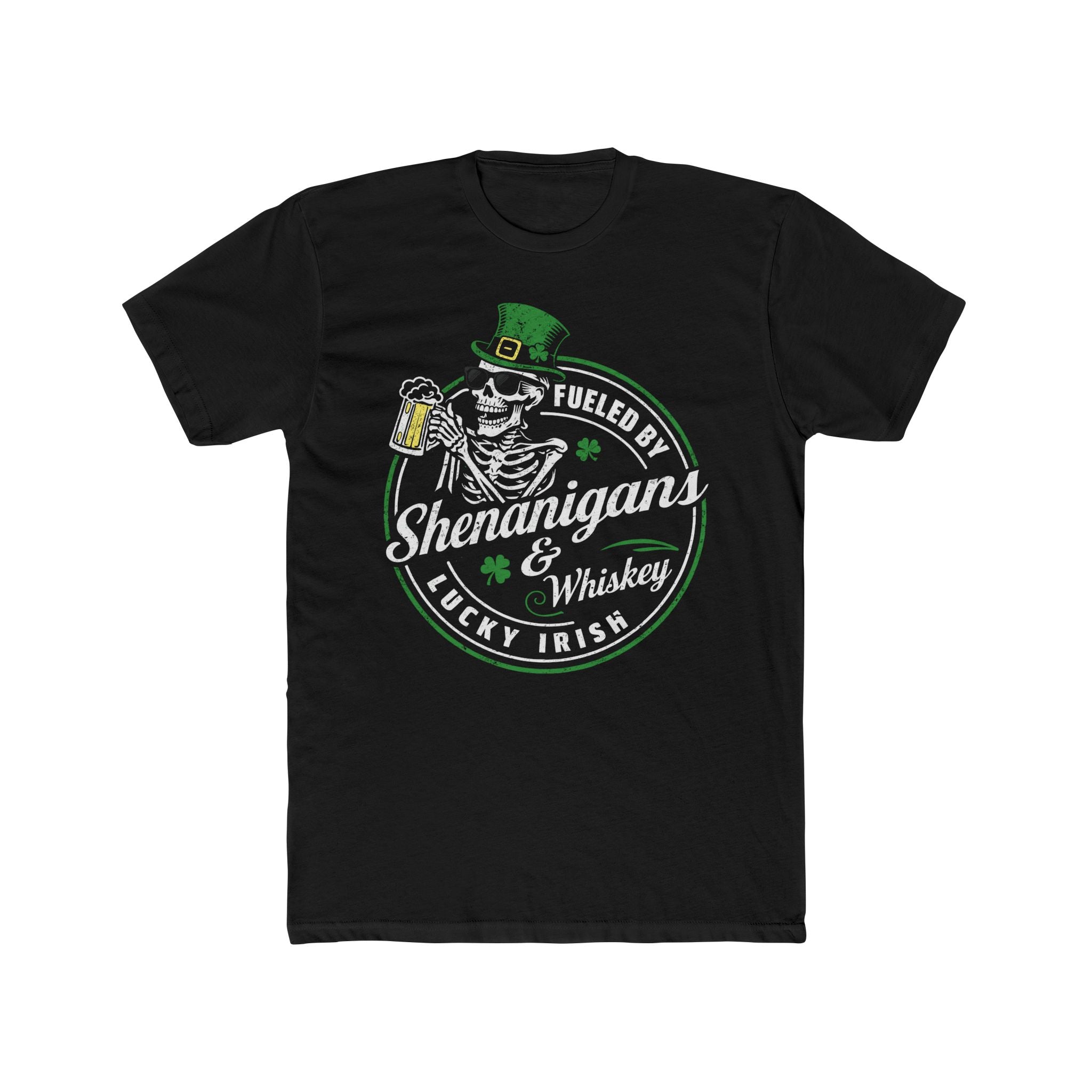 Fueled by Shenanigans & Whiskey" Premium Tee Shirt