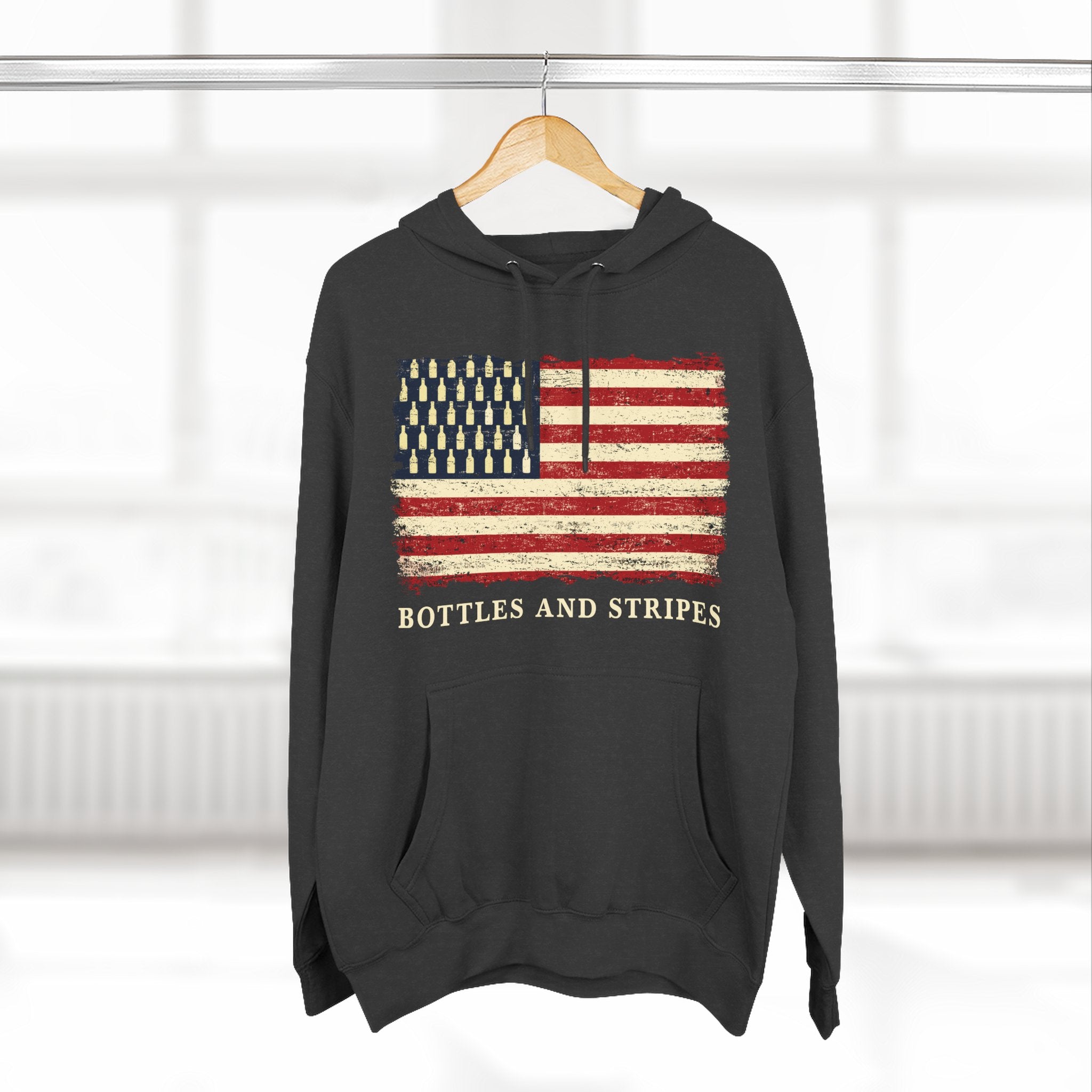 Bottles & Stripes American Flag Premium Hoodie