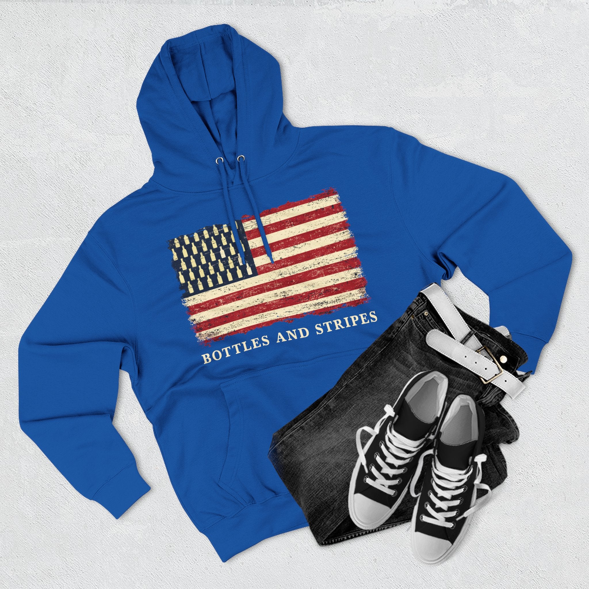 Bottles & Stripes American Flag Premium Hoodie