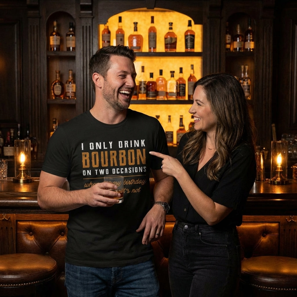 I Only Drink Bourbon on Two Occasions Premium CrewneckTee