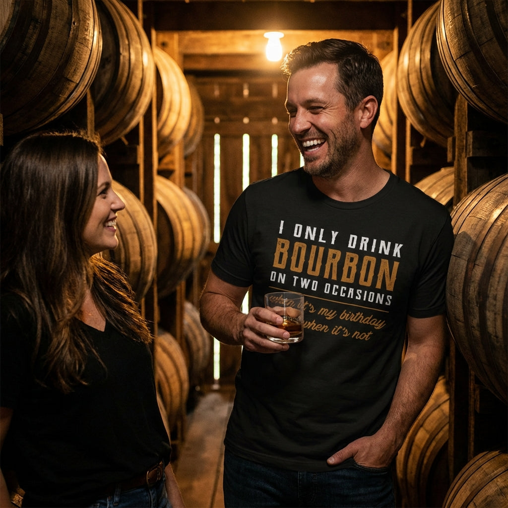 I Only Drink Bourbon on Two Occasions Premium CrewneckTee