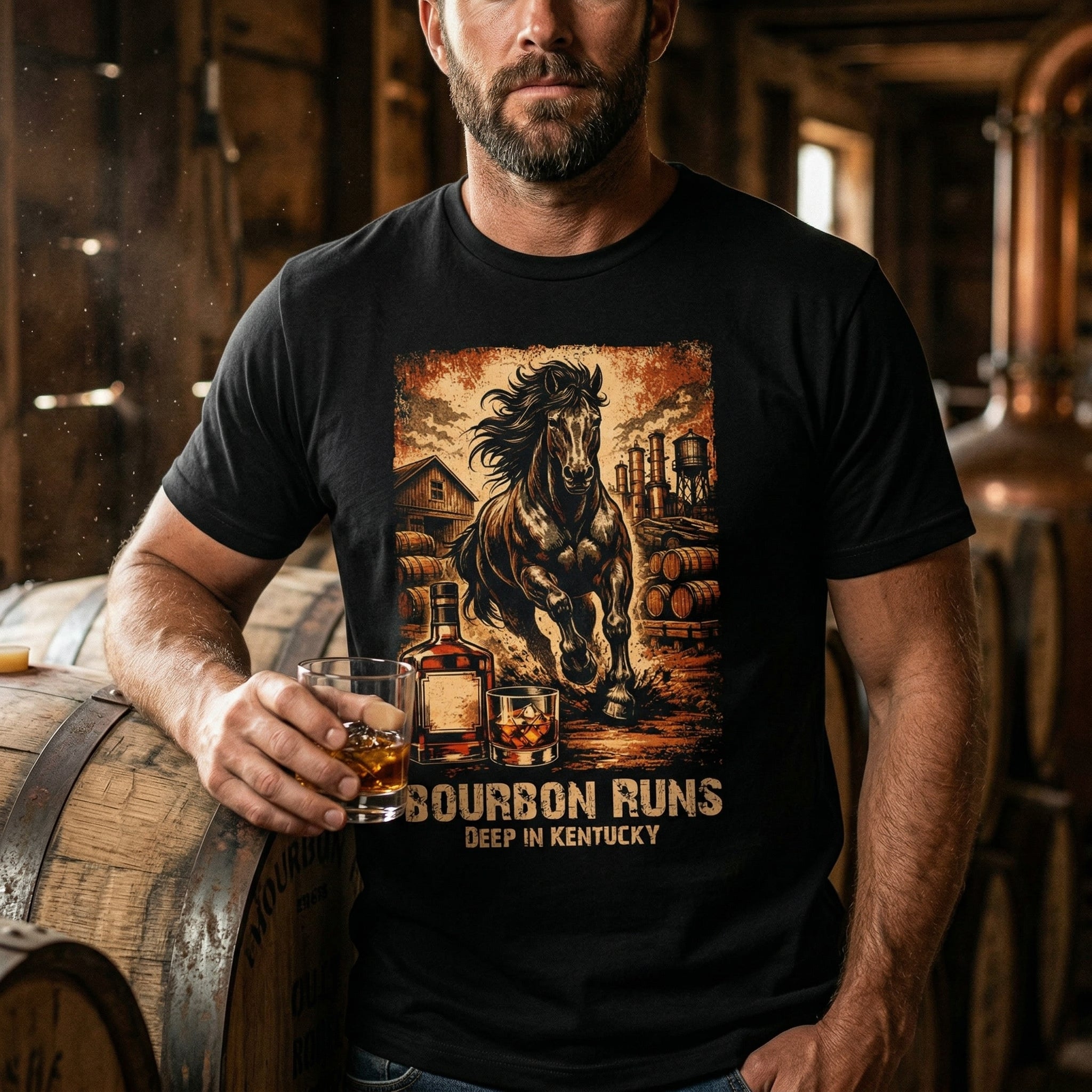 Bourbon Runs Deep in Kentucky Premium Tee