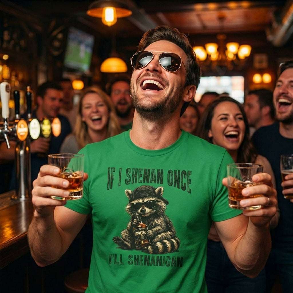 If I Shenan Once, I'll Shenanigan Racoon Premium Tee Shirt