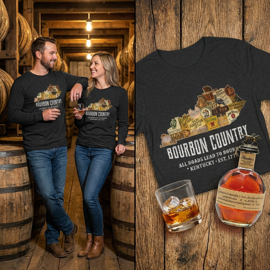 All Road Lead to Bourbon Long Sleeve Tee