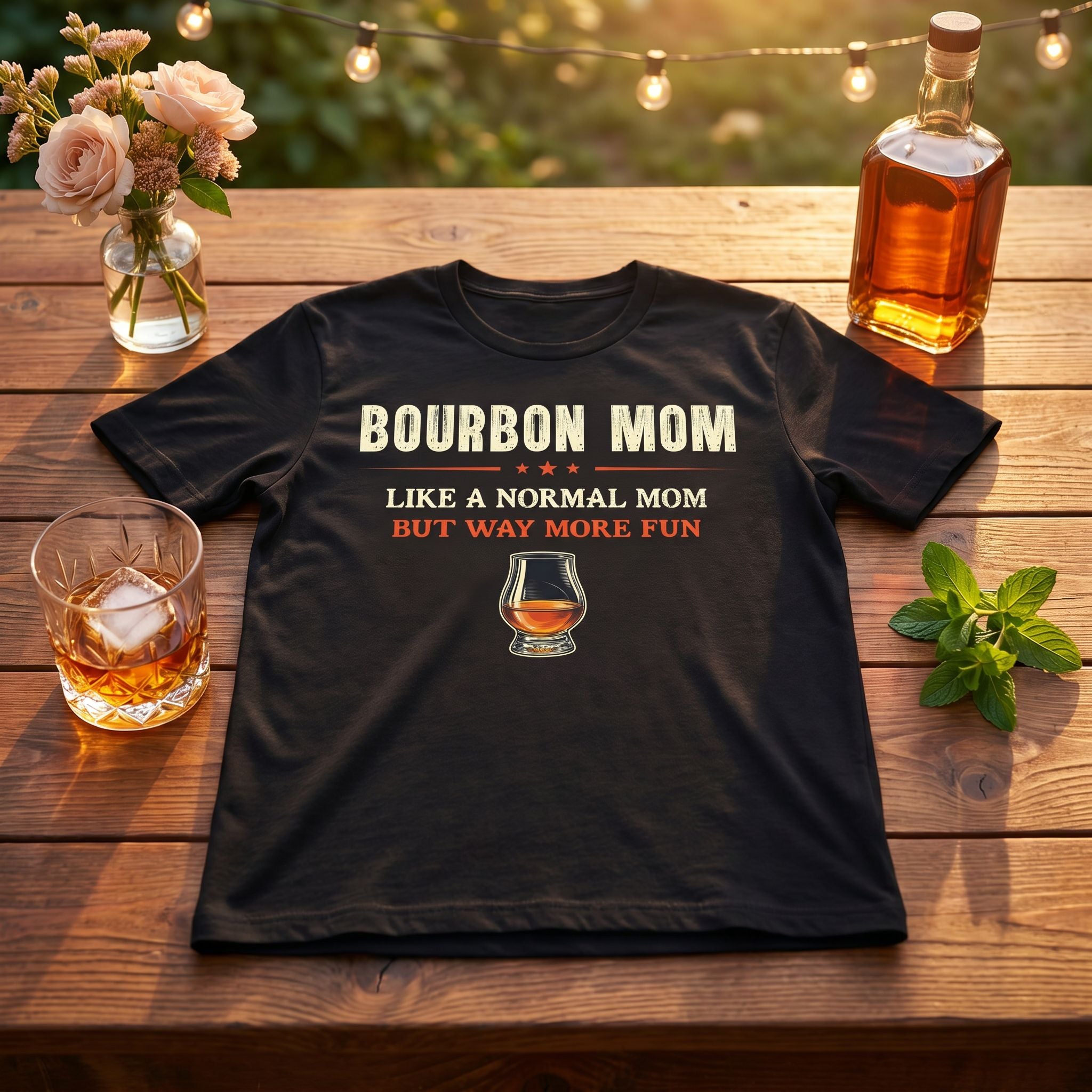 Bourbon Mom – Like A Normal Mom But Way More Fun Tee