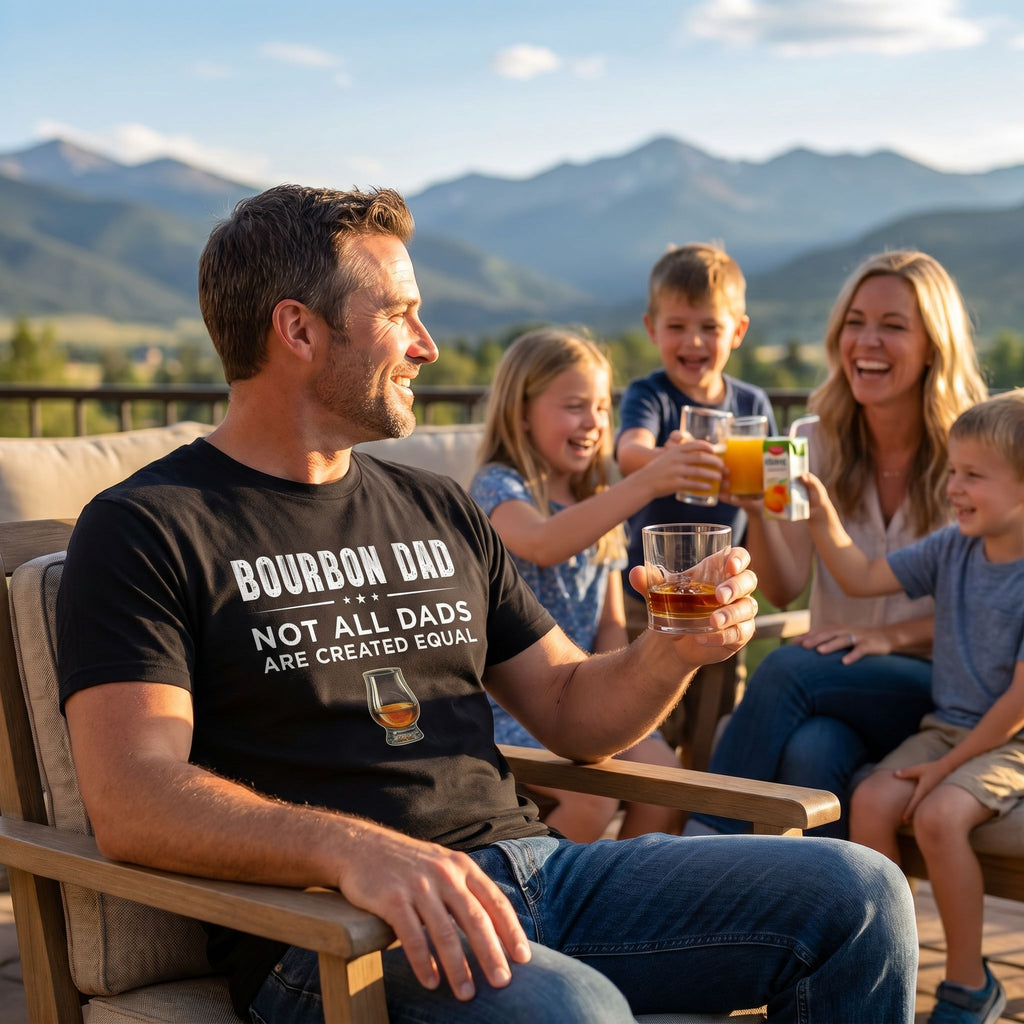 Bourbon Dad – Not All Dads Are Created Equal Tee
