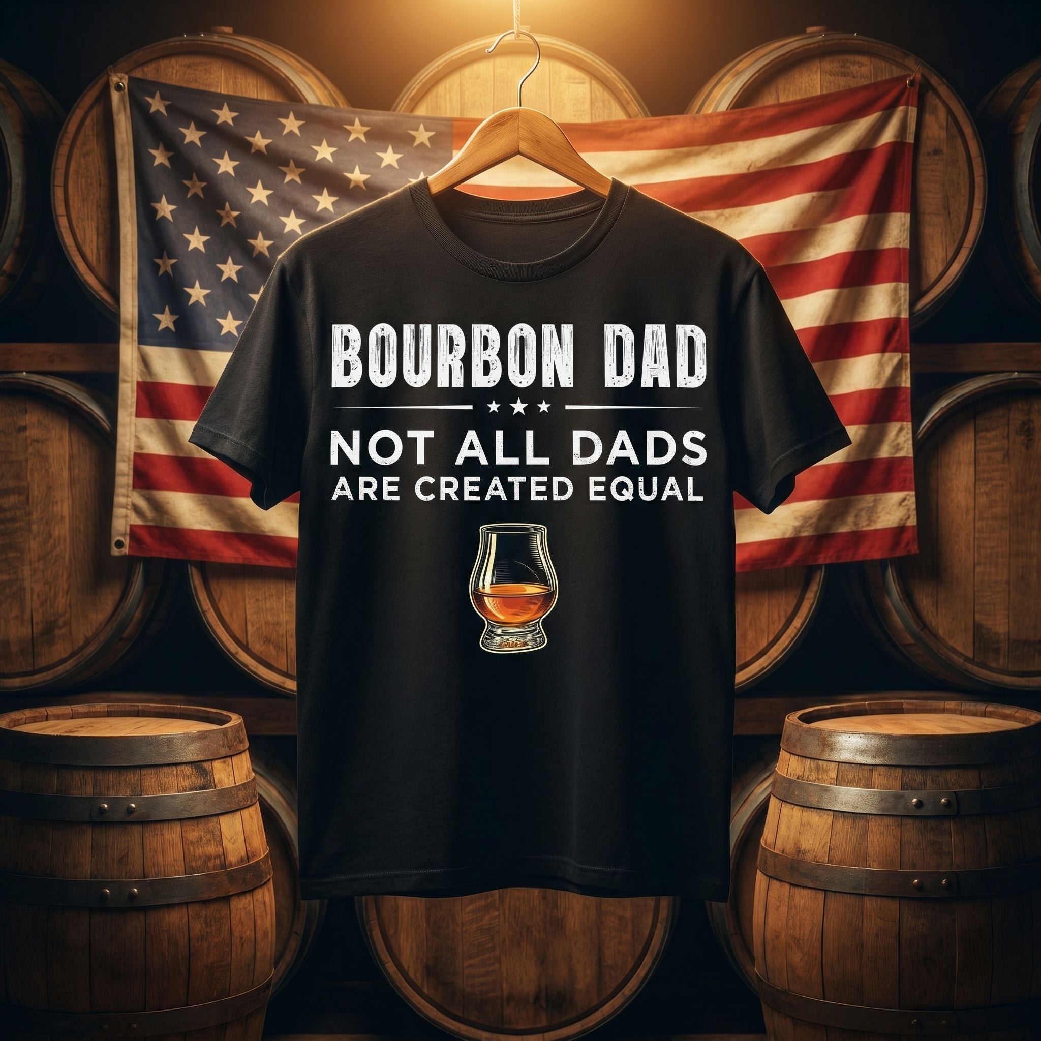 Bourbon Dad – Not All Dads Are Created Equal Tee