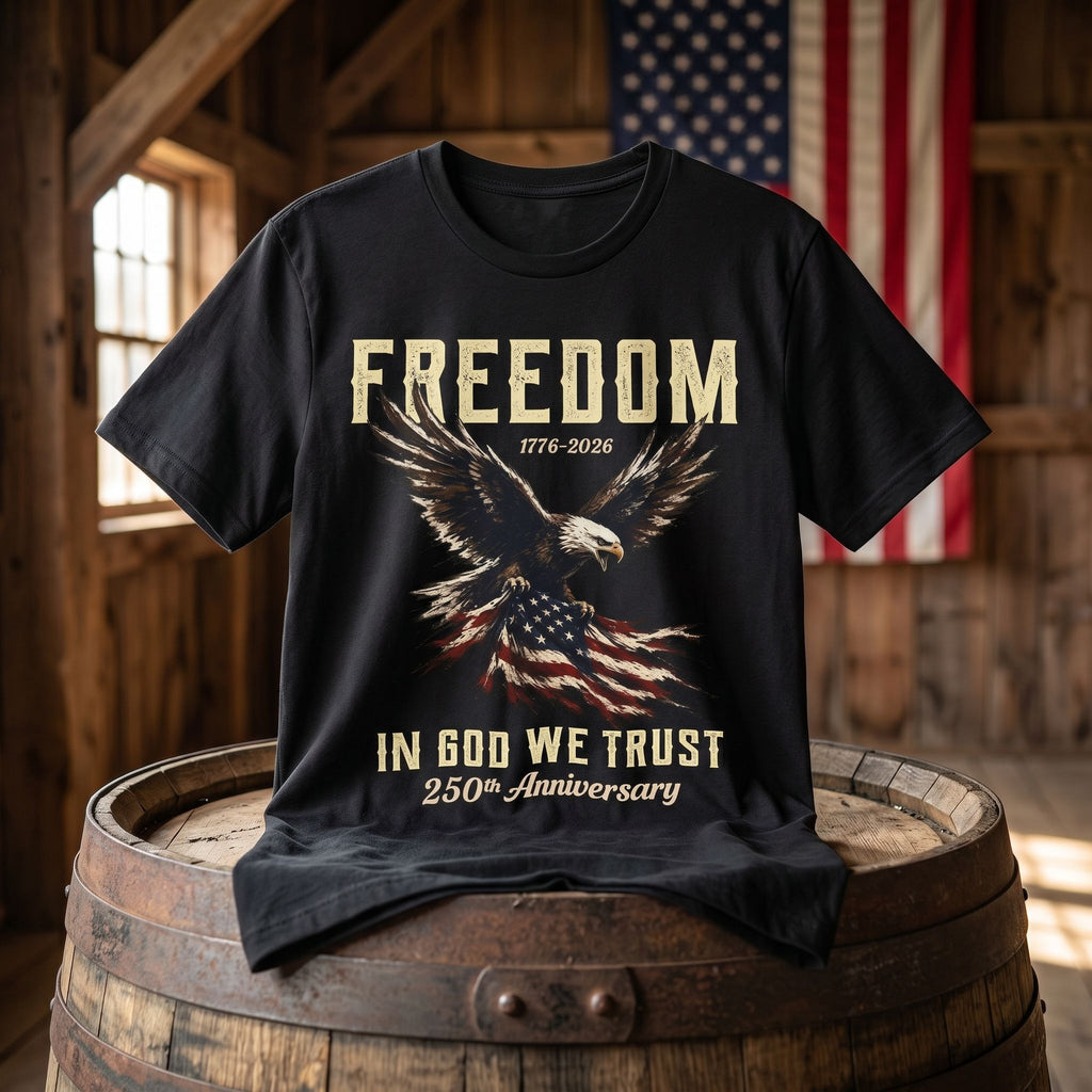 Freedom – In God We Trust – 250th Anniversary Tee