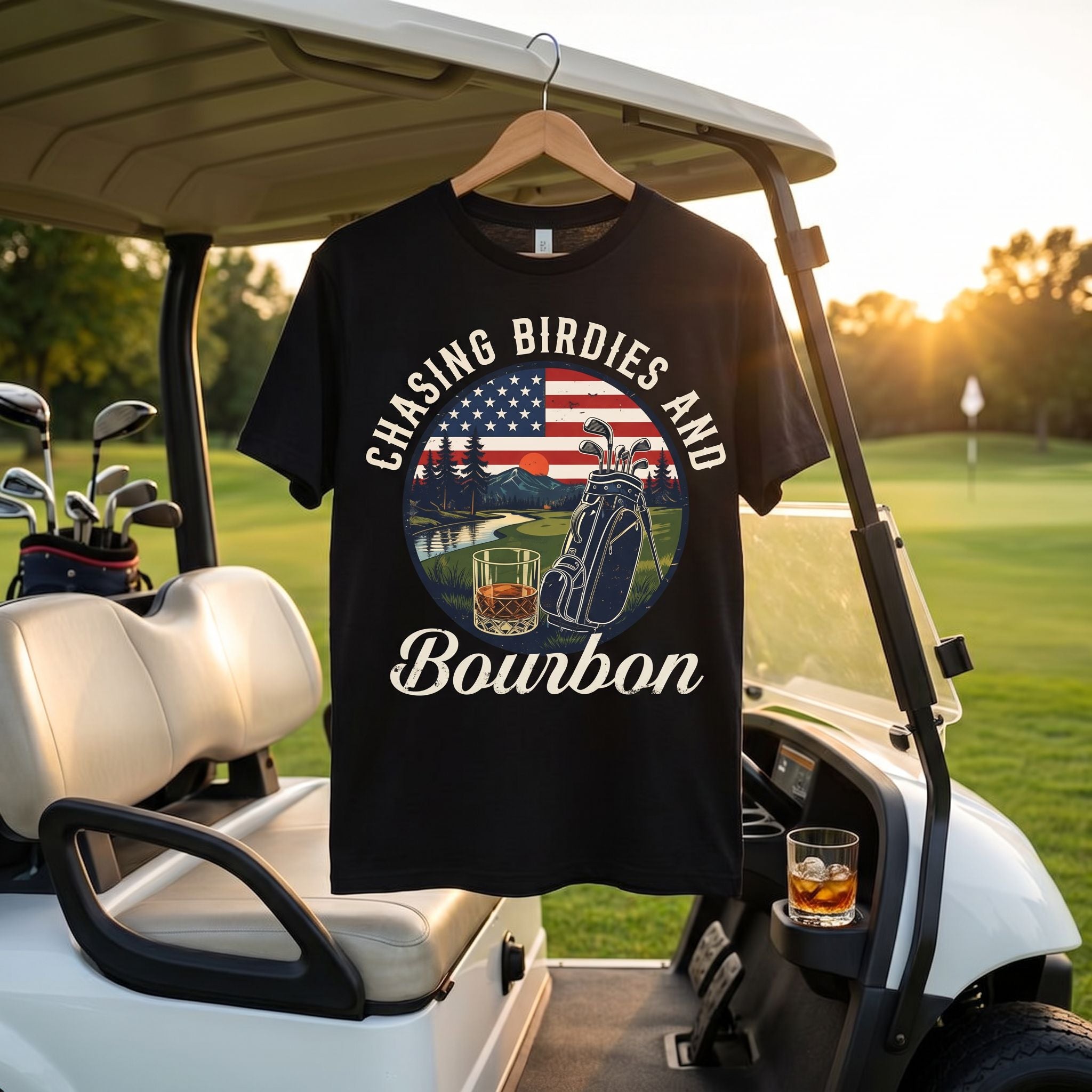 Chasing Birdies and Bourbon Vintage Tee