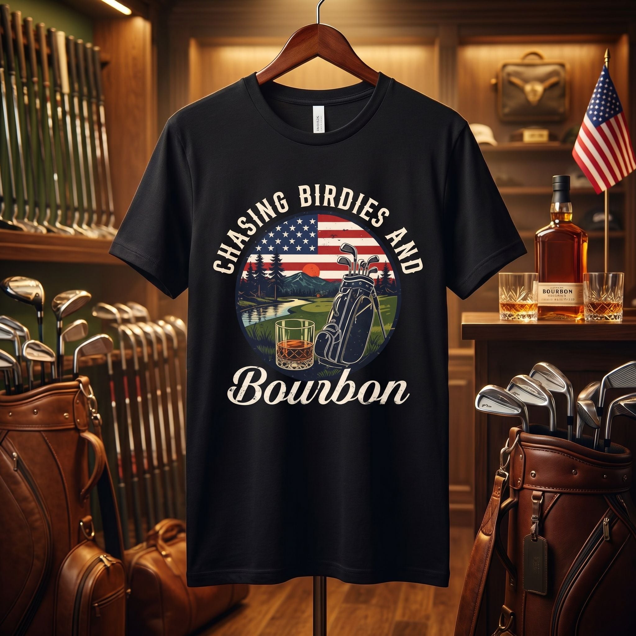 Chasing Birdies and Bourbon Vintage Tee