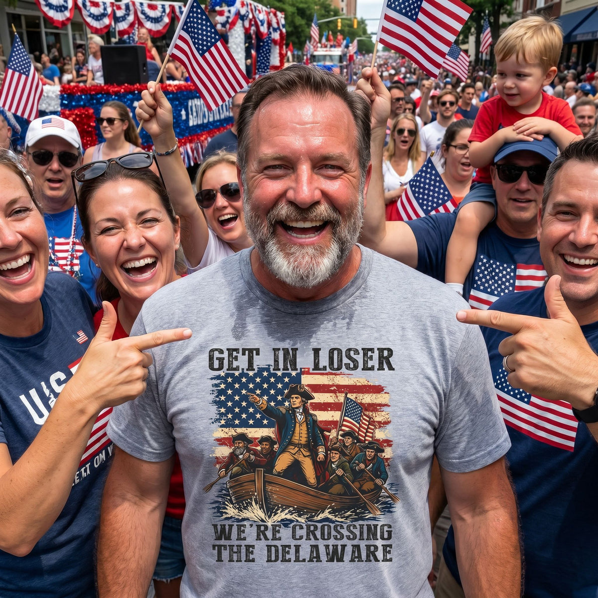 Get In Loser – We're Crossing The Delaware Tee