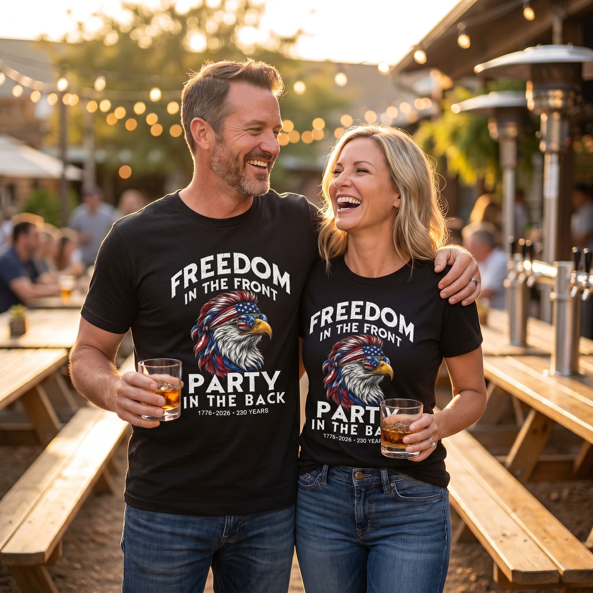 Freedom in The Front Party in the Back Tee