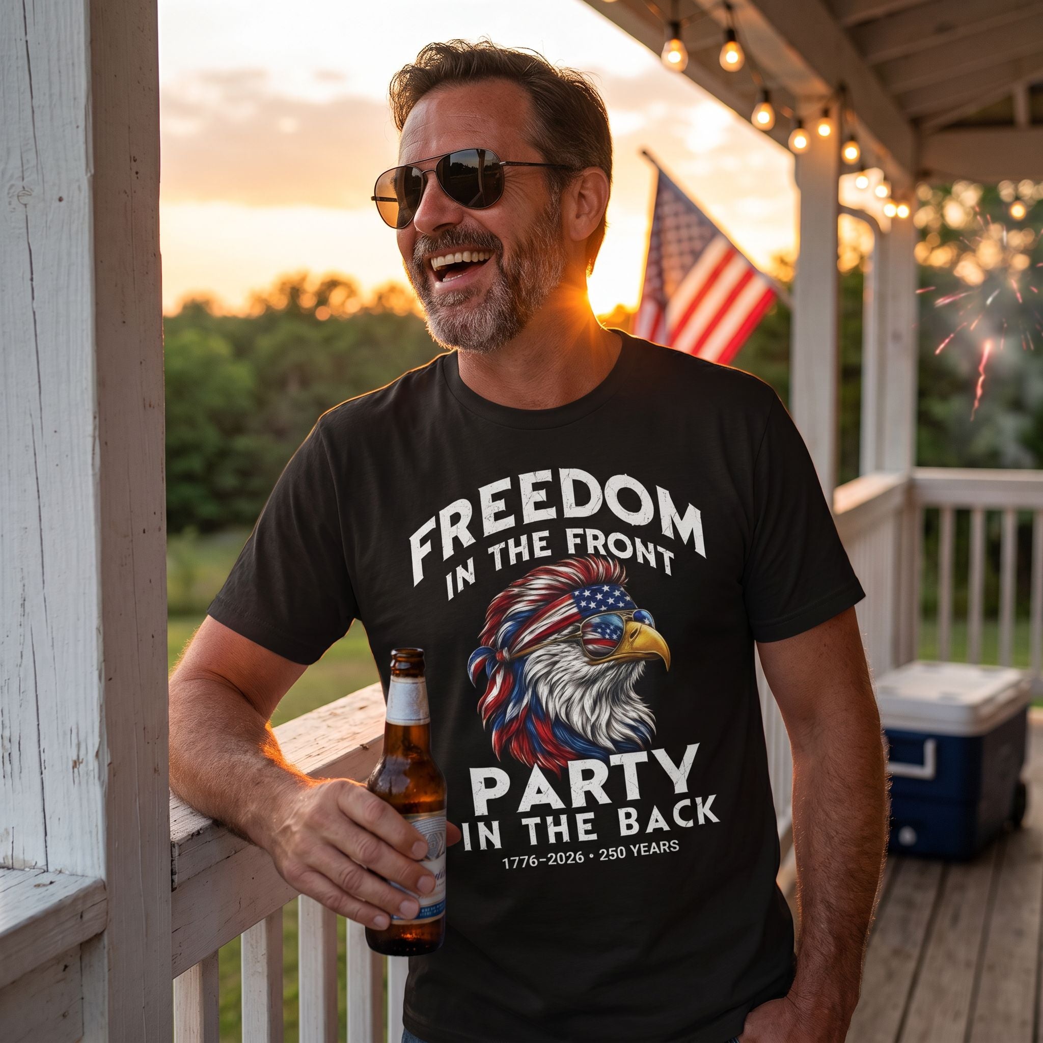 Freedom in The Front Party in the Back Tee