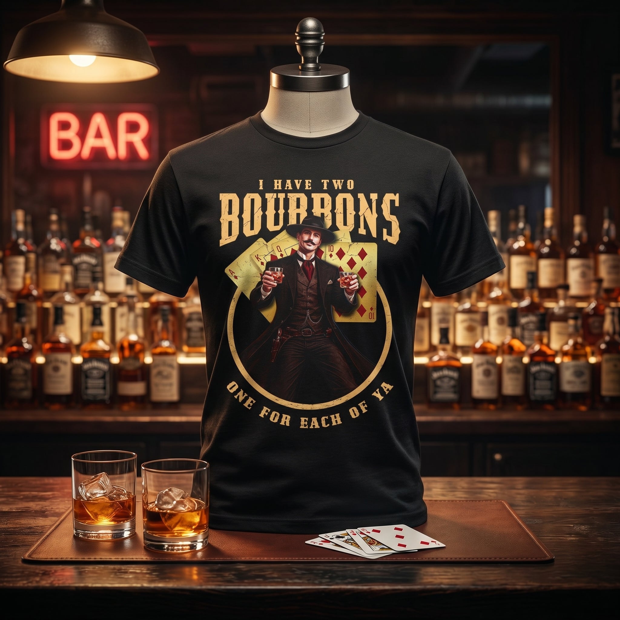 Doc Holiday Two Bourbons Premium Tee