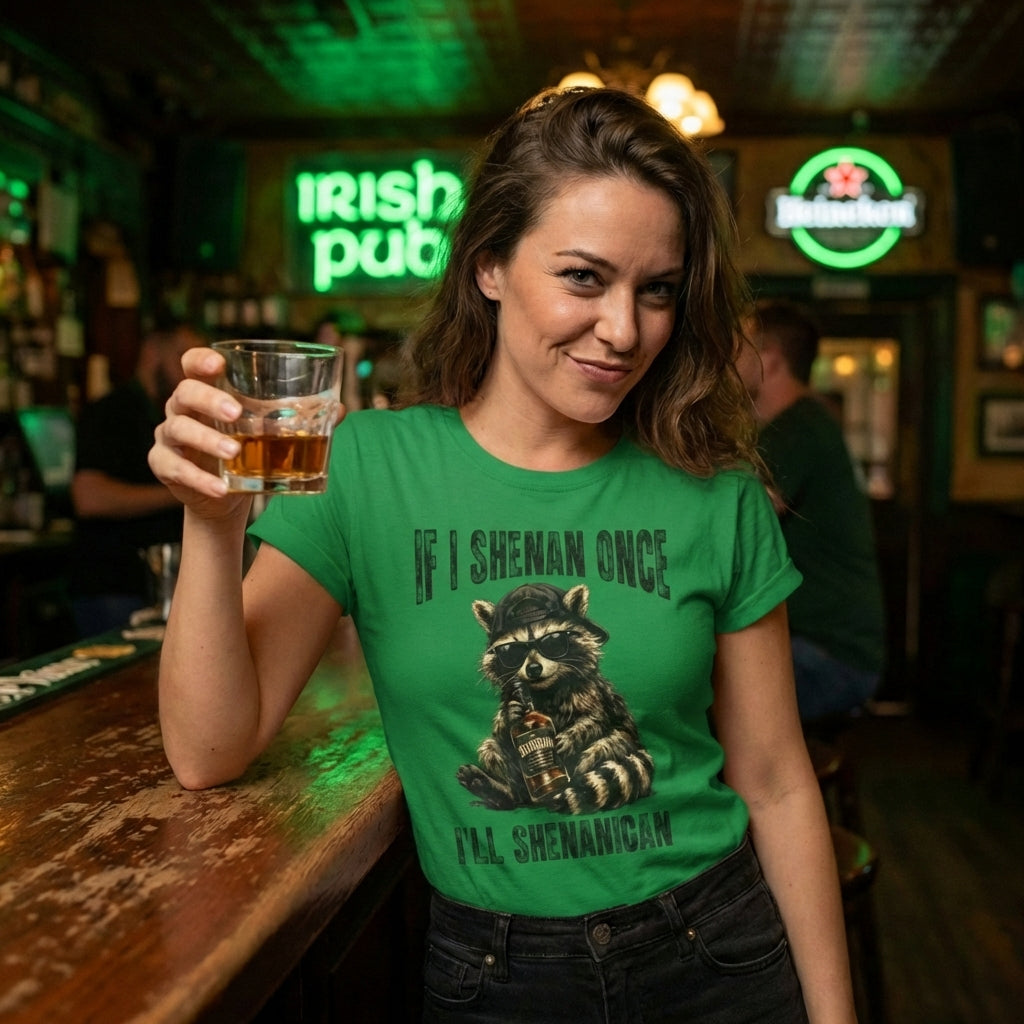 If I Shenan Once, I'll Shenanigan Racoon Premium Tee Shirt