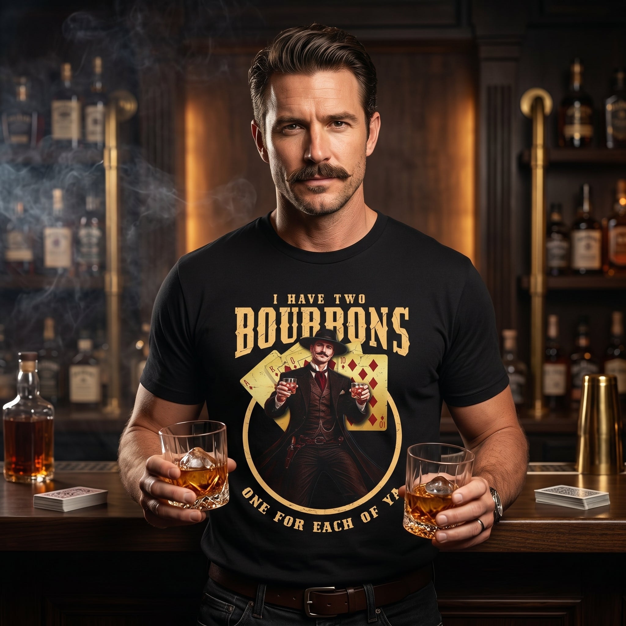 Doc Holiday Two Bourbons Premium Tee