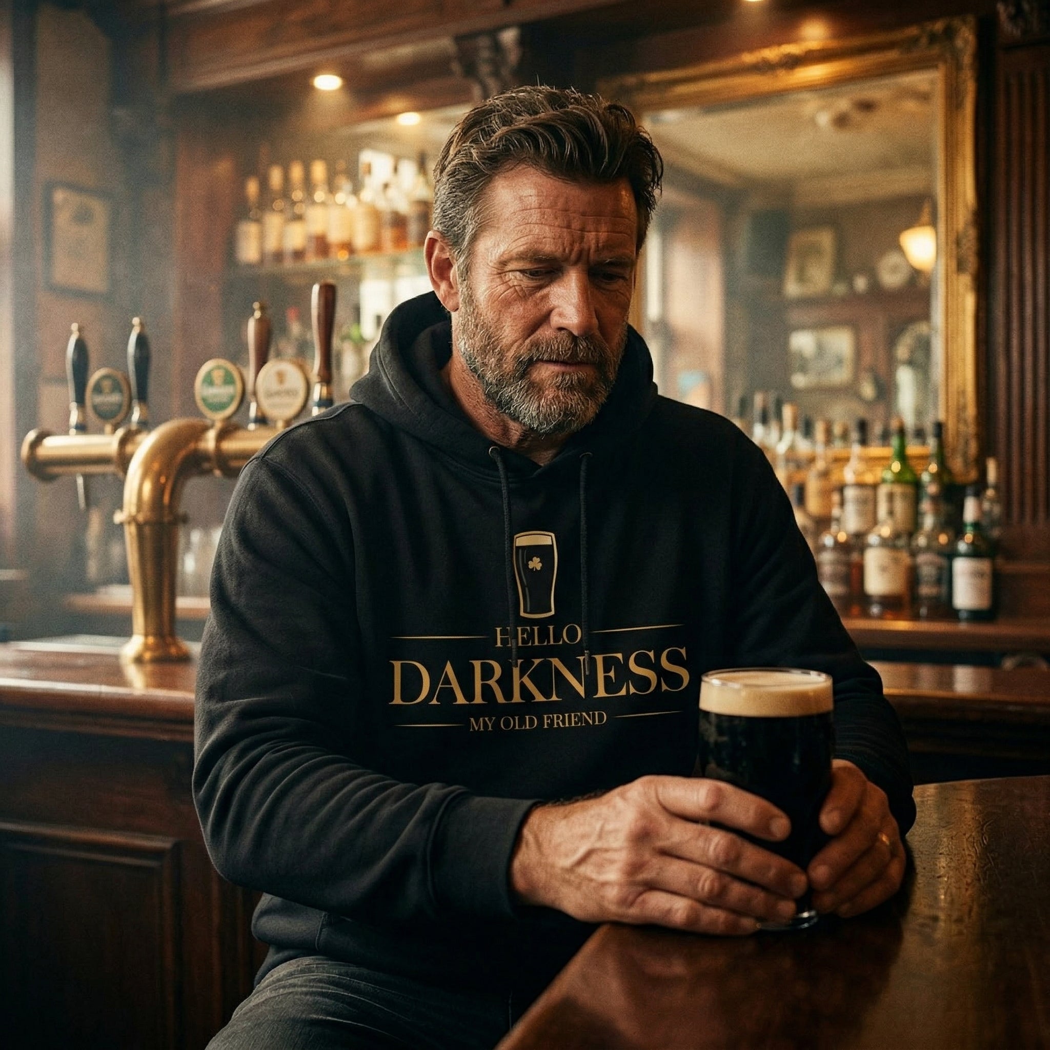 Hello Darkness Gold Premium Hoodie