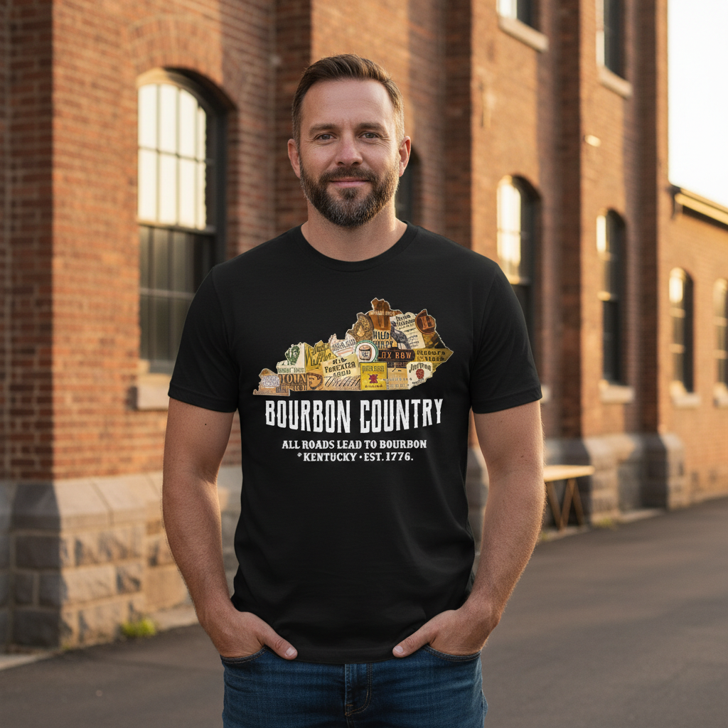 All Roads Lead to Bourbon Premium CrewneckTee