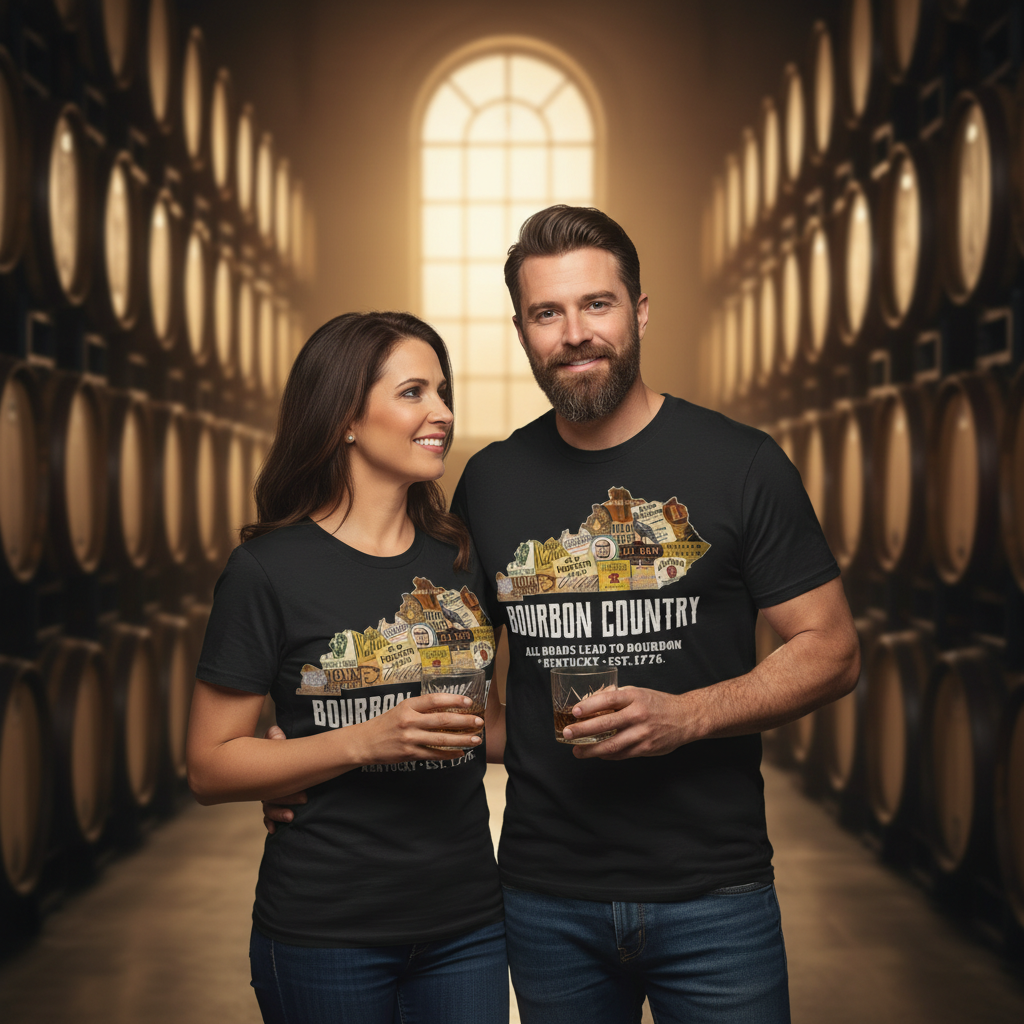 All Roads Lead to Bourbon Premium CrewneckTee