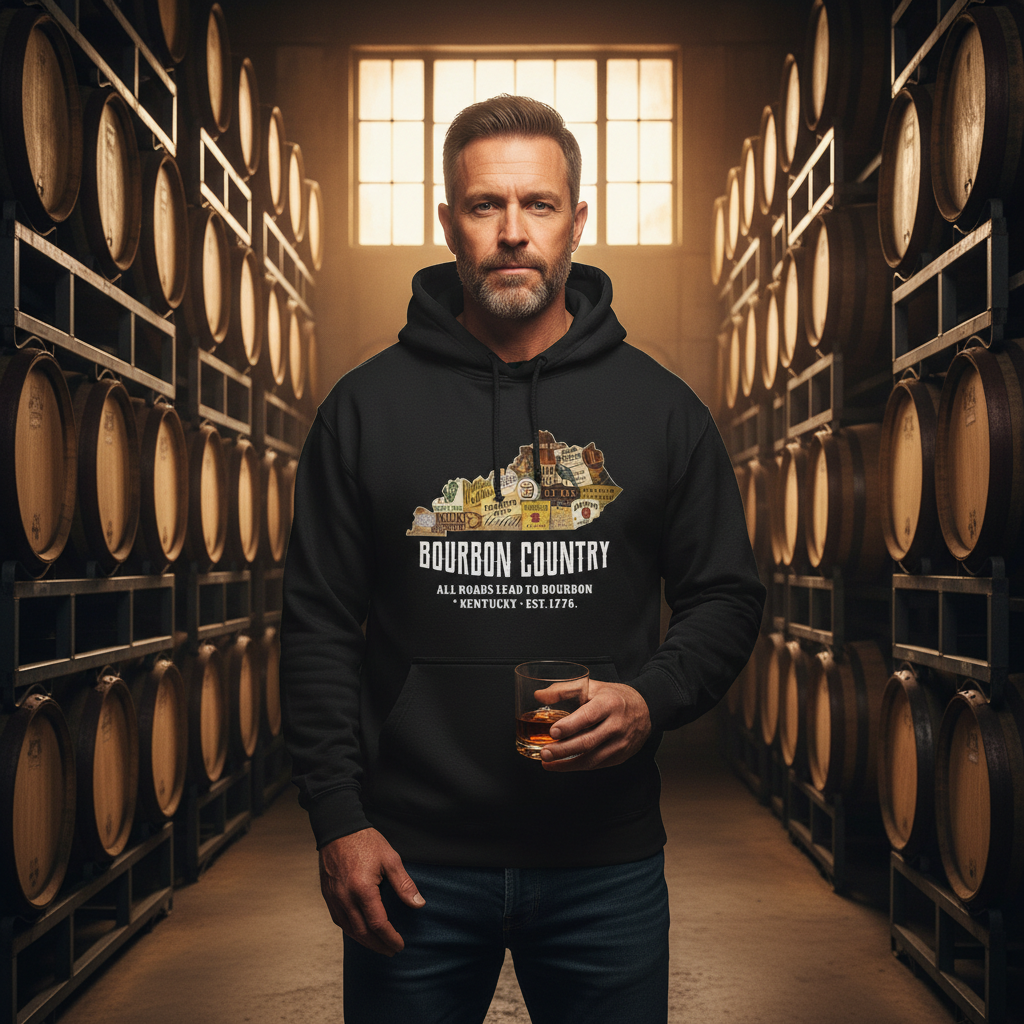 Bourbon Country - All Roads Lead to Bourbon Premium Hoodie