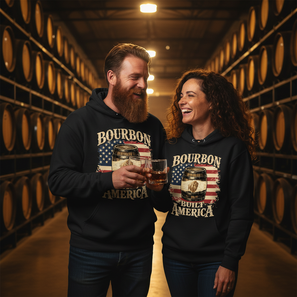 Bourbon Built America Premium Hoodie