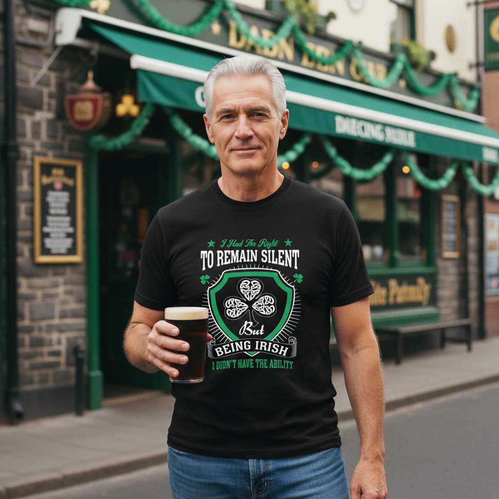 Irish Right To Remain Silent Premium CrewneckTee