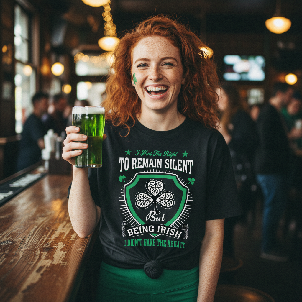 Irish Right To Remain Silent Premium CrewneckTee