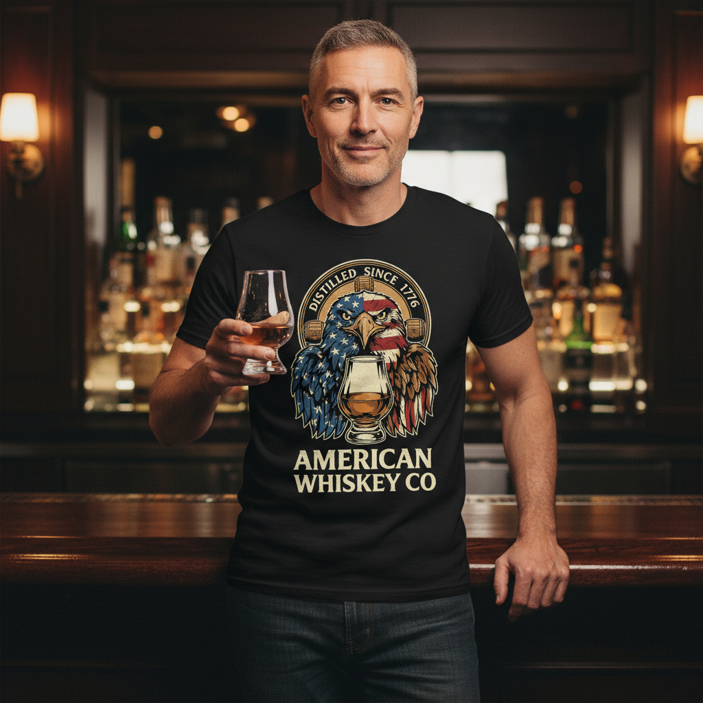American Whiskey Co. Premium CrewneckTee