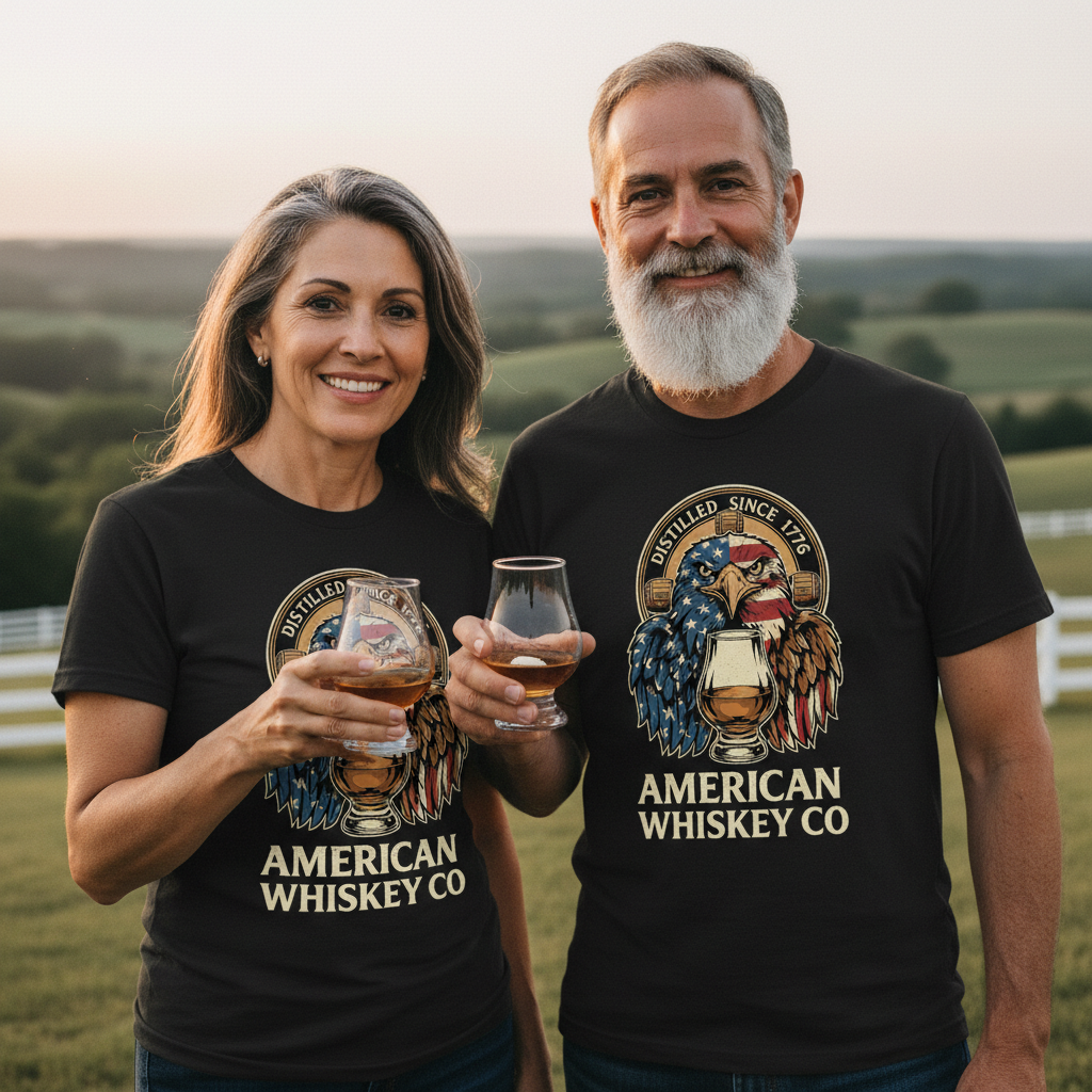 American Whiskey Co. Premium CrewneckTee