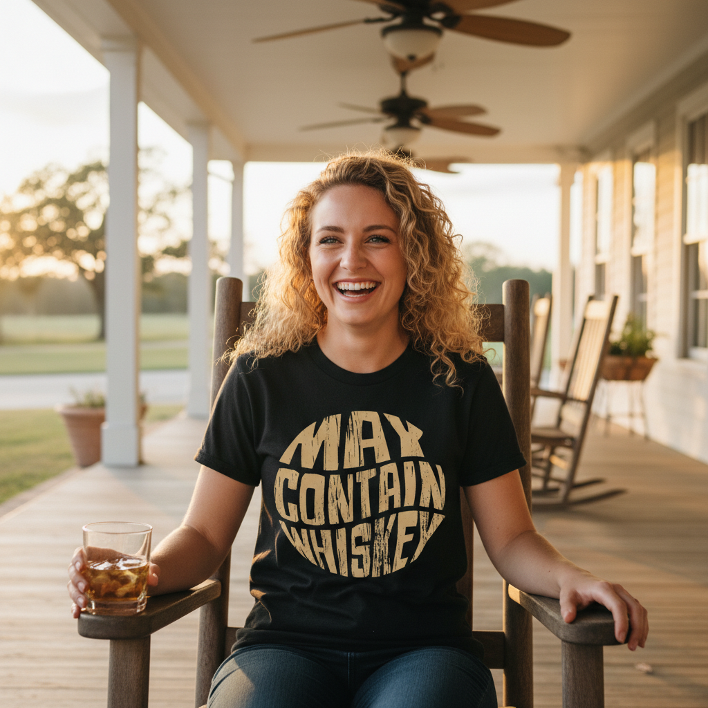 May Contain Whisky Premium Crewneck Tee