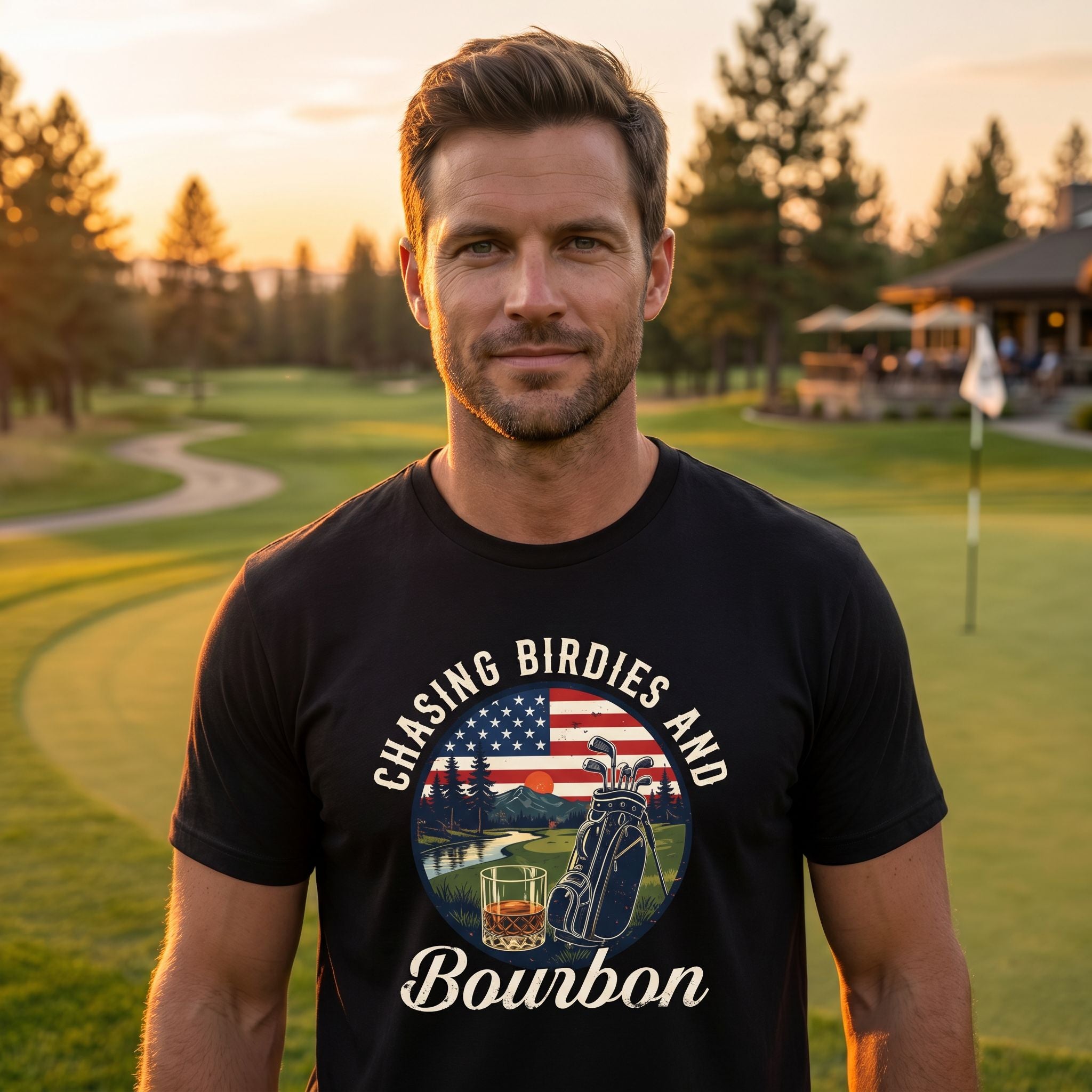 Chasing Birdies and Bourbon Vintage Tee