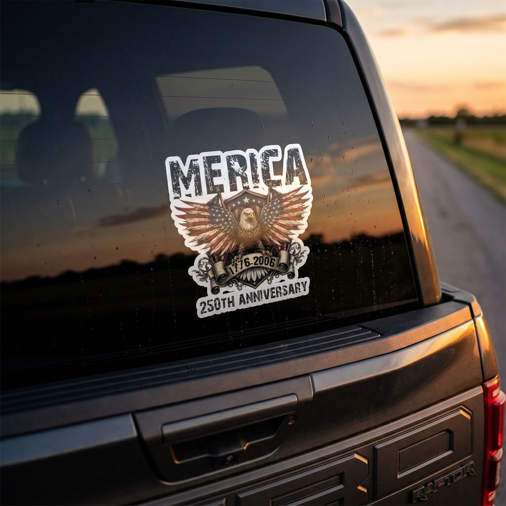 ‘Merica Eagle Sticker — 250th Anniversary Patriotic Kiss-Cut Sticker